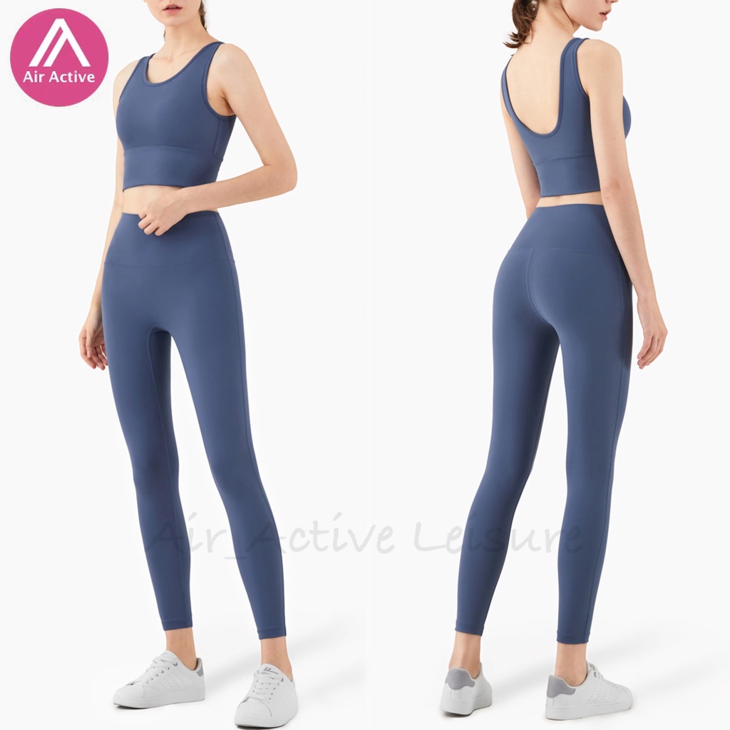AirActive Set đồ thể thao nữ Quần yoga cạp cao + Áo ngực thể thao cường độ cao áo bra tập gym