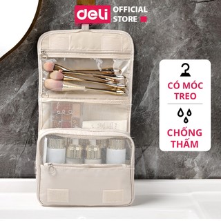 Túi đựng mỹ phẩm du lịch có móc treo Deli, túi đựng đồ cá nhân đồ trang điểm đa năng chống thấm nước