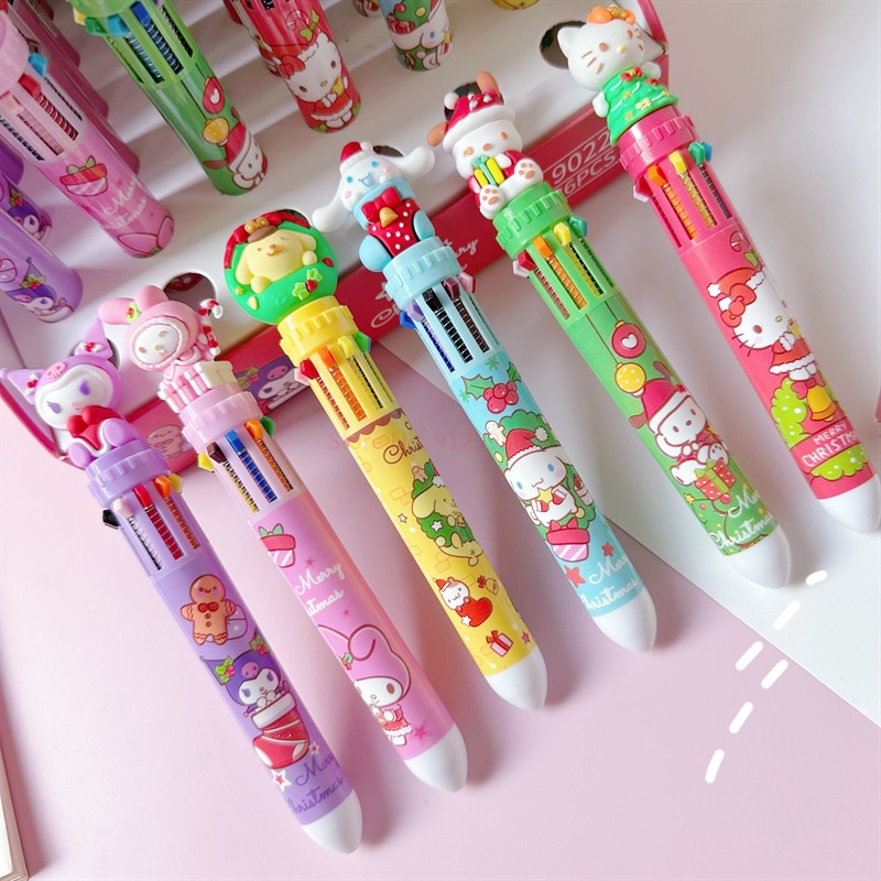 1 Bút Bi sanrio 10 Màu Đầu Ngòi 0.5mm