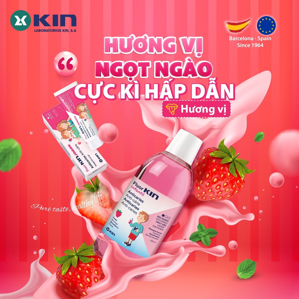 Kem Đánh Răng Fluor Kin Junior Hương Cola Cho Bé Từ 6-12 Tuổi 75ml