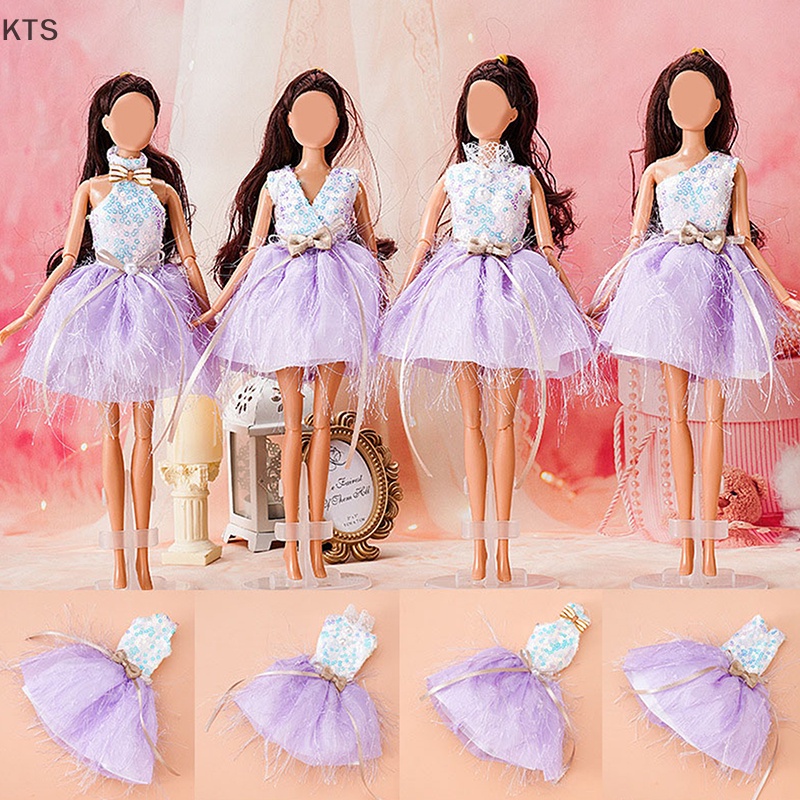 1 Bộ Đầm Múa Ba Lê Phối Ren 30cm Cho Búp Bê Barbie