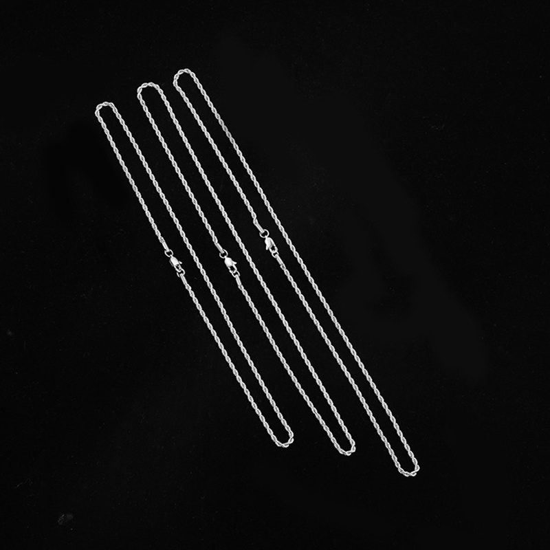 Vòng cổ Dạng Xoắn Bằng Thép Titan Không Gỉ Phong Cách hip hop Châu Âu Thời Trang Cho Nam