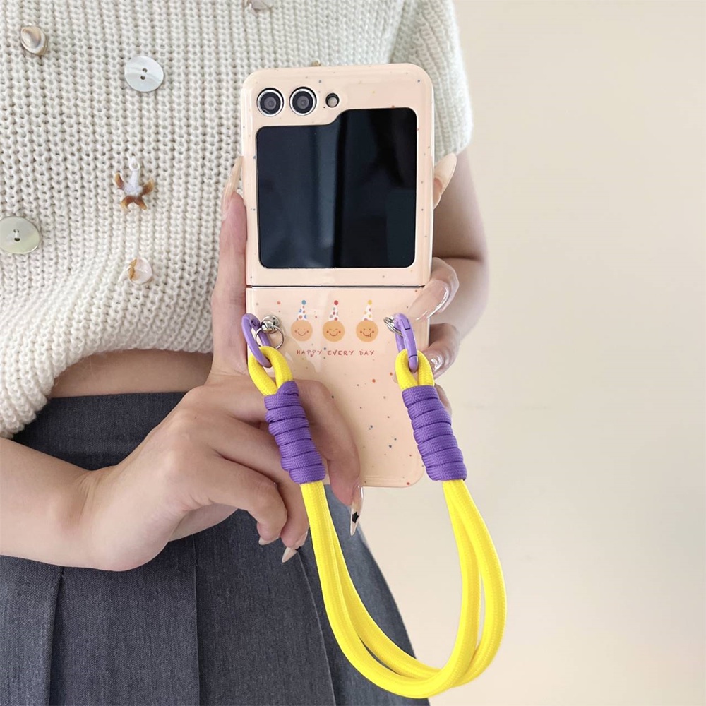 Bao Da Điện Thoại Dạng Ví tpu Mềm Hình Mặt Cười Dễ Thương Cho samsung galaxy z flip 5 4 3 flip3 flip4 z flip5 5g Ốp