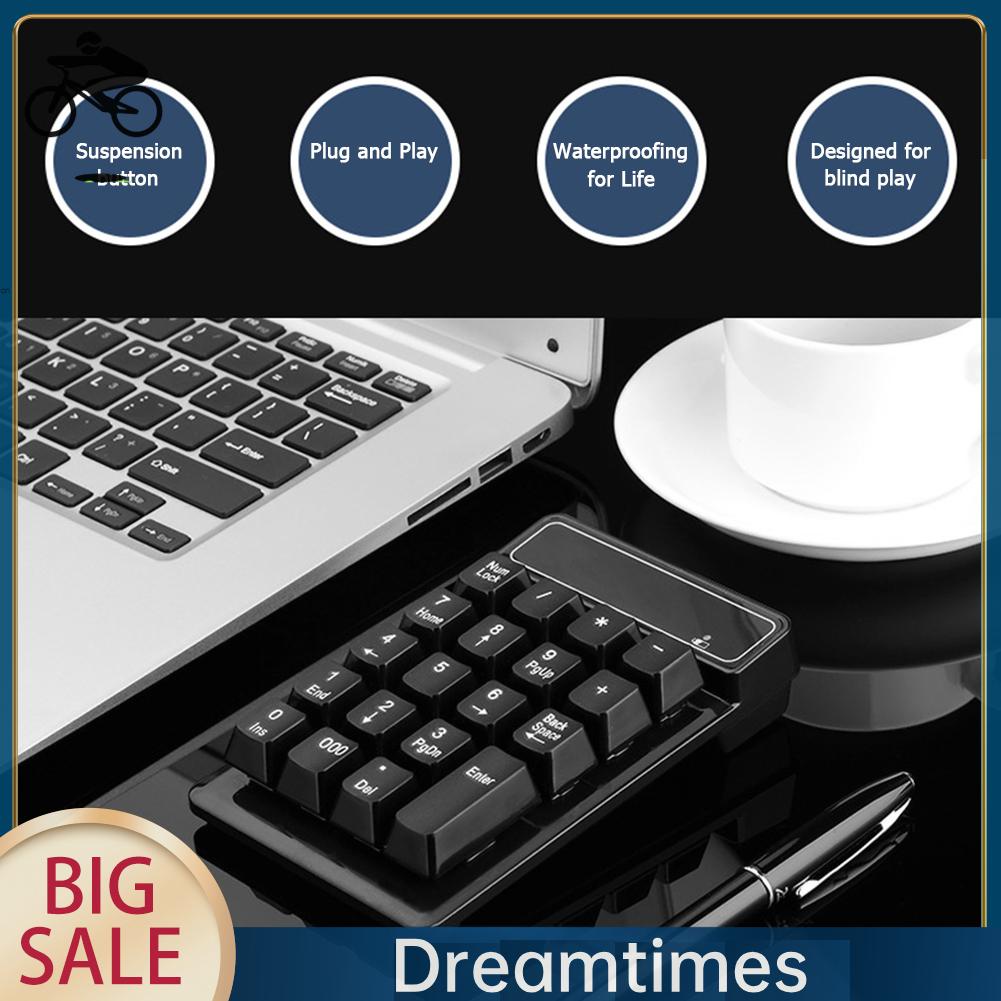 Bàn Phím Số 19 Phím Không Dây usb mini 2.4g dreamtimes1.vn Chống Nước