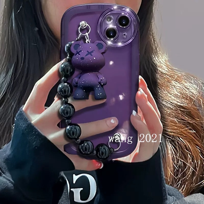 Ốp Điện Thoại Mềm Trong Suốt Màu Trơn Có Vòng Tay & Búp Bê Cho xiaomi 13t / 13t pro 5g / 13t pro 5g