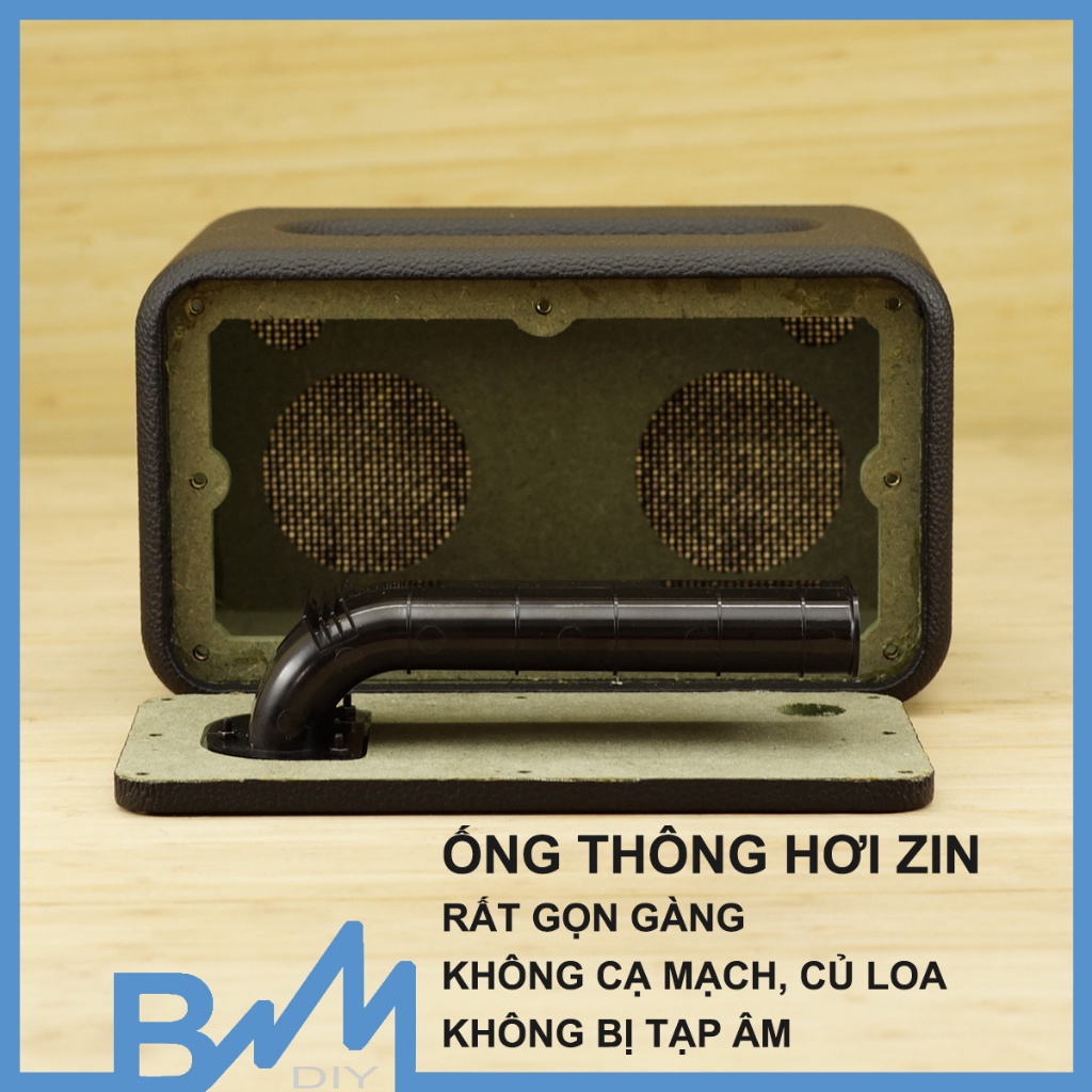 Box loa bọc da 260x150x170mm góc cong lớn - thông hơi ghép loa 3inch