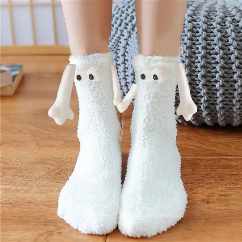 Vớ Thoáng Khí Màu Trơn Họa Tiết Hoạt Hình Giáng Sinh Dễ Thương Vui Nhộn Cá Tính