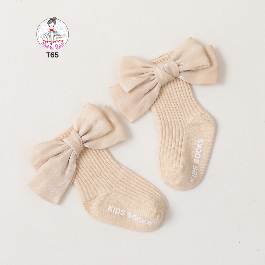 Tất nơ thun gân nhiều màu đế chống trượt