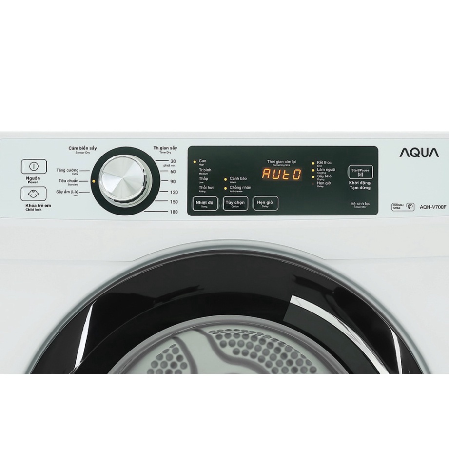 AQH-V700FW Máy sấy Aqua 7 KG AQH-V700FW Miễn phí lắp đặt , giao hàng nhanh )  - Mới 100%