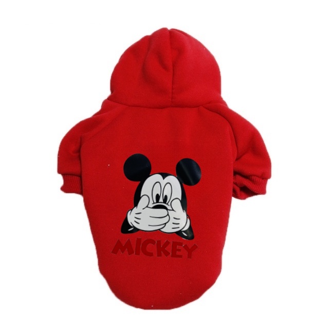 Áo hoodie Dây Rút In Hình mickey minnie 27pets} Giữ Ấm Ngoài Trời Cho Mèo