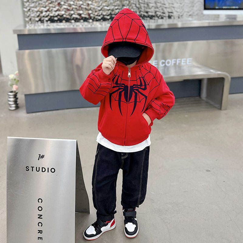 Áo Khoác Hoodie In Hình Người Nhện Thời Trang Mùa Thu 2023 Dành Cho Bé Trai