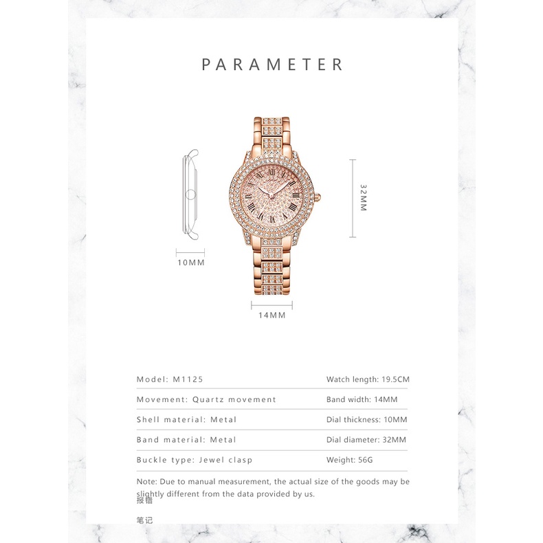 Đồng Hồ Đính Đá Thời Trang Cho Nữ