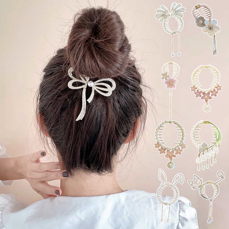 Kẹp Tóc Cố Định Tóc Đuôi Ngựa Hình Quả Bóng Thịt Dành Cho Bé Gái