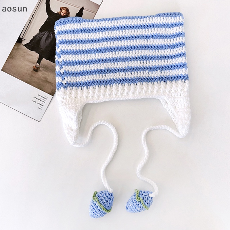 Mũ beanie Giữ Ấm Tai Hình Tai Mèo Phong Cách Hàn Quốc Dễ Thương