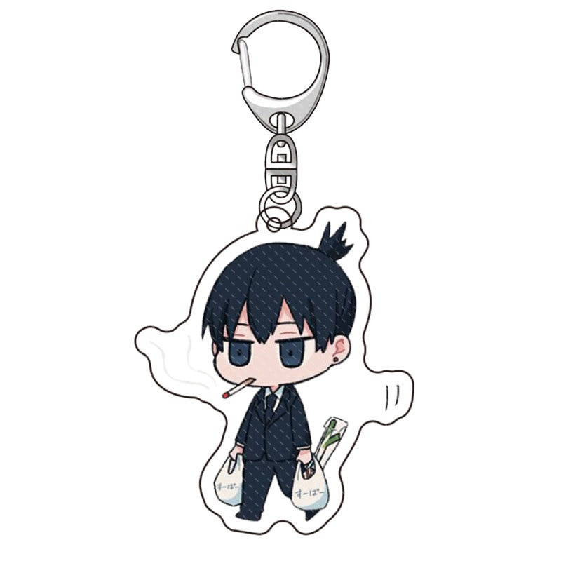 Móc khóa Anime Chainsaw Man Thợ Săn Quỷ nhựa Acrylic hai mặt, in hình các nhân vật dễ thương chibi cute