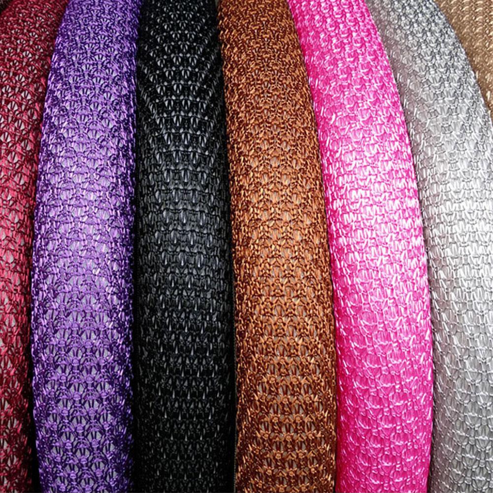 Vỏ Bọc Vô Lăng Xe Hơi Bằng Lụa Lạnh Phối Lưới Thoáng Khí k1p8