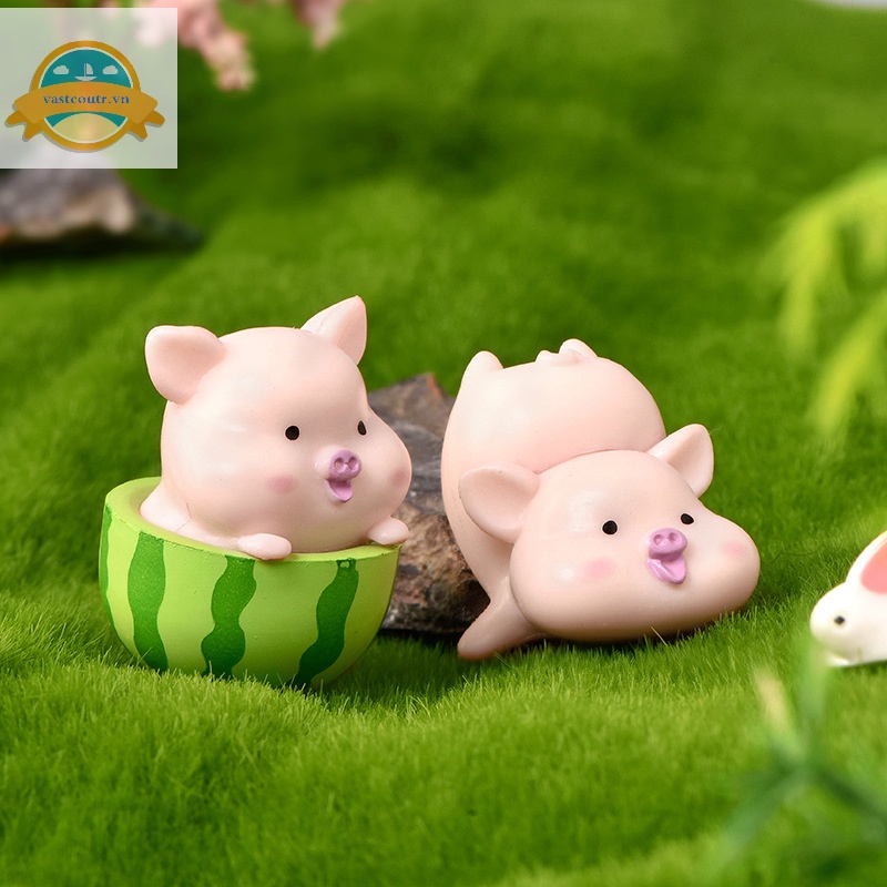 Mô Hình Chú Heo mini Dễ Thương Dùng Trang Trí Tiểu Cảnh vn