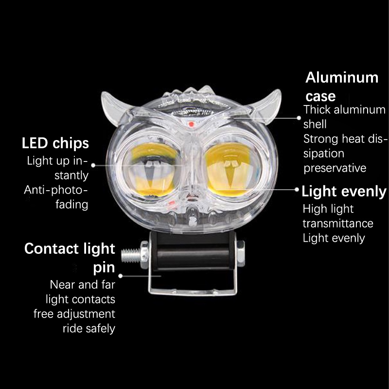 Đèn led Gắn Ống Kính Hai Màu Trắng Và Vàng Cho Xe Hơi