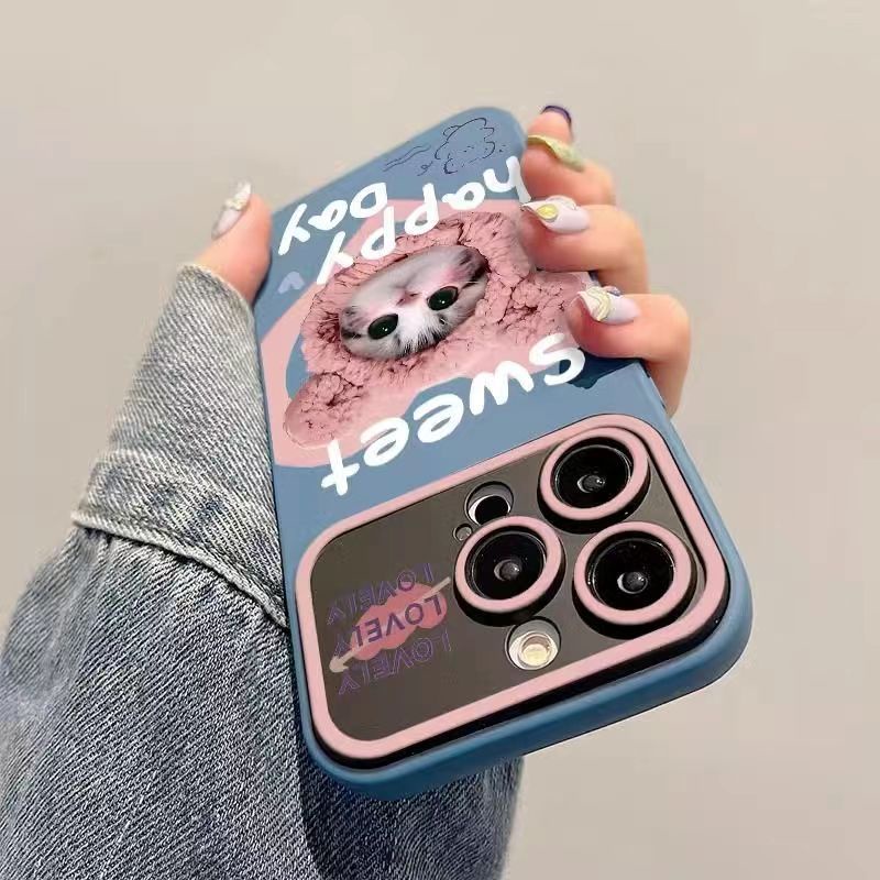 Ốp Điện Thoại Chống Sốc In Hình Mèo Má Hồng Cho apple Iphone 15promax 14pro 13 12pro 11 xs