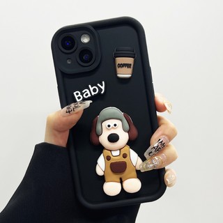Iphone Ốp Điện Thoại silicone In Hình Cún Cà Phê Cho 7 7plus 8 8plus xs xr 11 12 13 14 pro plus promax