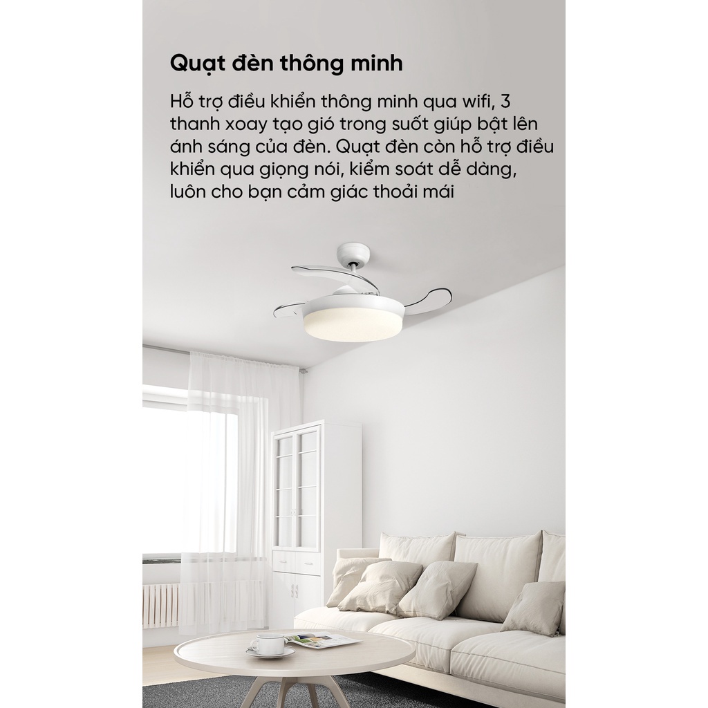 Quạt trần kèm đèn LED thông minh Xiaomi Yeelight C900 YLFSD-0006 kết nối Mi Home - Minh Tín Shop