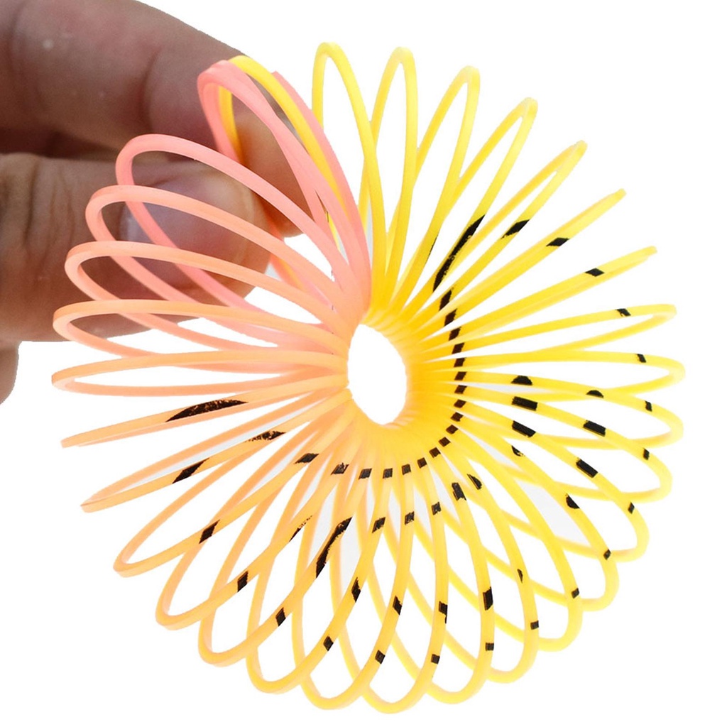 Đồ Chơi Lò Xo Hình Tròn Họa Tiết Mặt Cười Màu Cầu Vồng Cho Bé u6e5