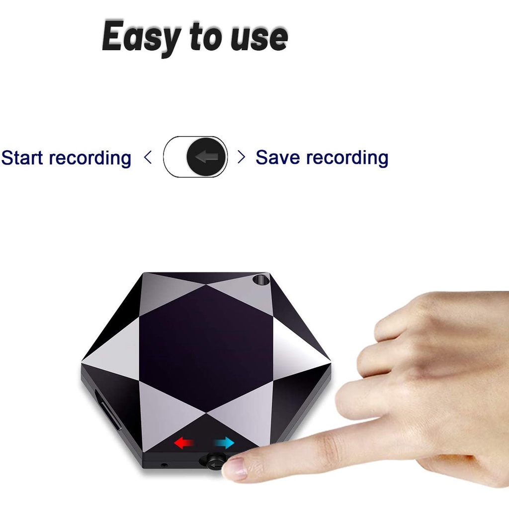 Mặt Vòng cổ mini Ghi Âm Giọng Nói mp3 An Toàn