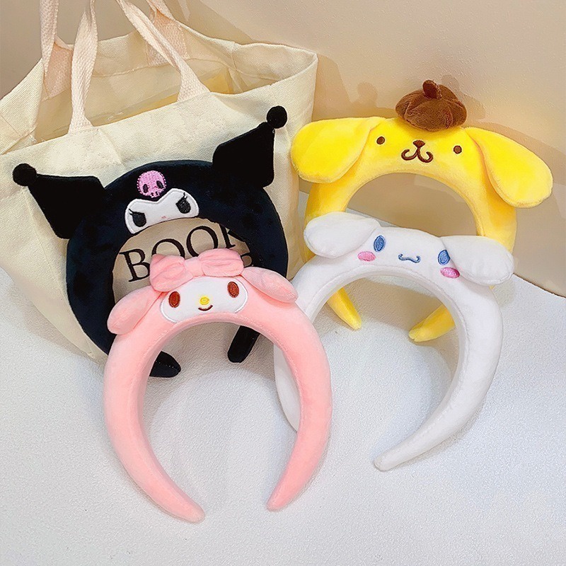 My melody Băng Đô Cài Tóc Bông kuromi kawaii Dễ Thương Cho Nữ
