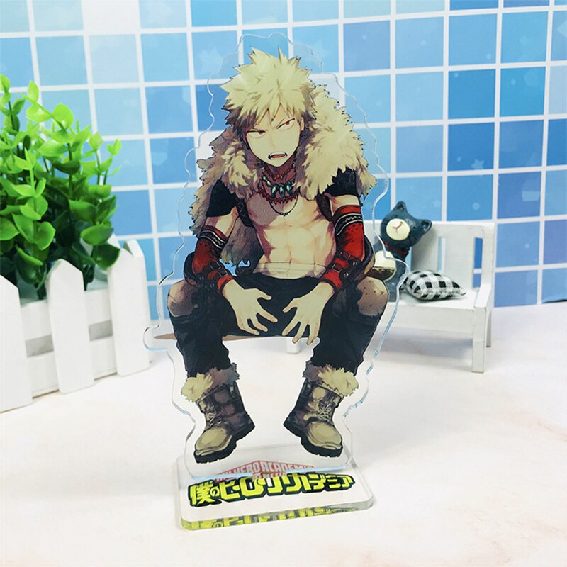 Hot Anime My Hero Academia Cosplay Midoriya Izuku Todoroki Shoto in hình nhân vật 2 mặt rõ nét Phụ kiện trang trí