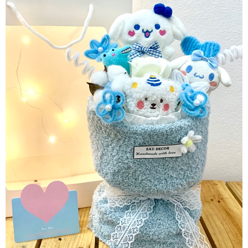 Bó hoa gấu bông làm quà tặng người yêu, quà sinh Nhật,