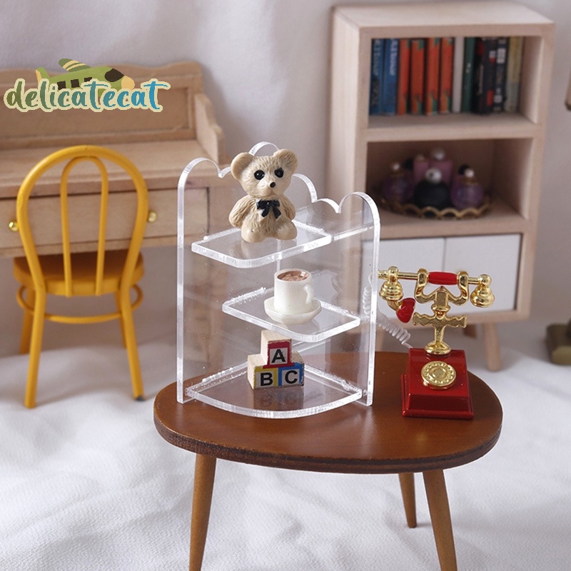 Kệ Trưng Bày Mô Hình Đồ Chơi Bằng acrylic Cho Nhà Búp Bê 1: 12