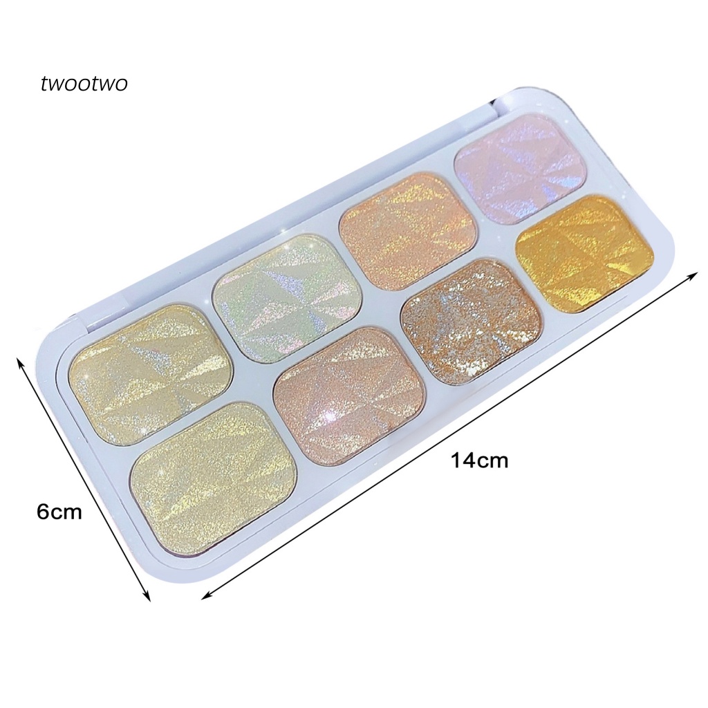 Bảng Phấn Mắt 8 Màu Lấp Lánh Lâu Trôi Chống Thấm Nước Sắc Tố Cao