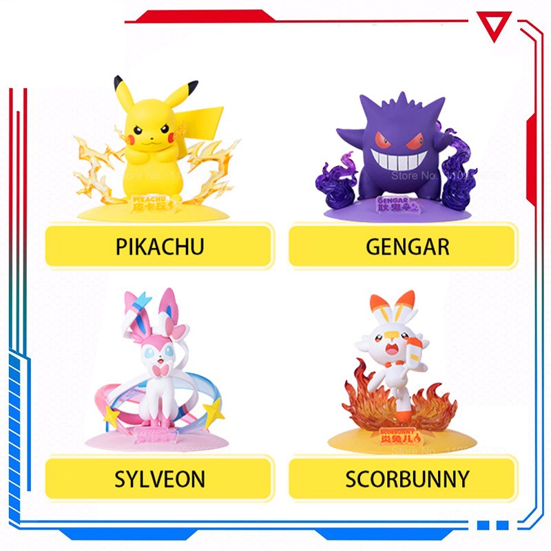 Funism Đồ Chơi Đồ trang trí Nhân Vật pokemon gengar pikachu sylveon Corbunny Sưu Tầm