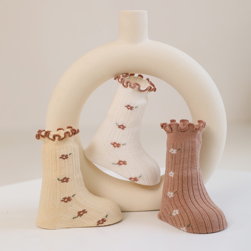 Hàng Mới Về Mới Vớ Công Chúa Không Xương Miệng Phối Ren Cho Bé Gái Sơ Sinh