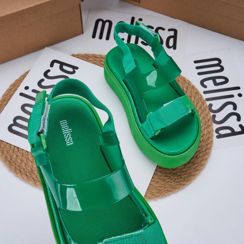 Giày Sandal jelly melissa Phong Cách roman Đi Biển Cho Nữ