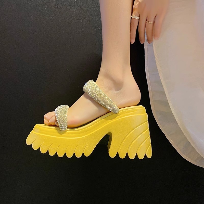 Giày Cao Gót Đế Dày Đính Đá Thời Trang Dành Cho Nữ