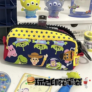 Túi Đựng Bút Chì Sức Chứa Lớn In Họa Tiết hộp bút Hoạt Hình bóp viết toy story  Màu Xanh navy Có Khóa Kéo