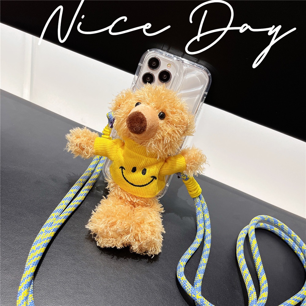 Mới Dây Đeo Điện Thoại Hình Gấu Bông Xinh Xắn