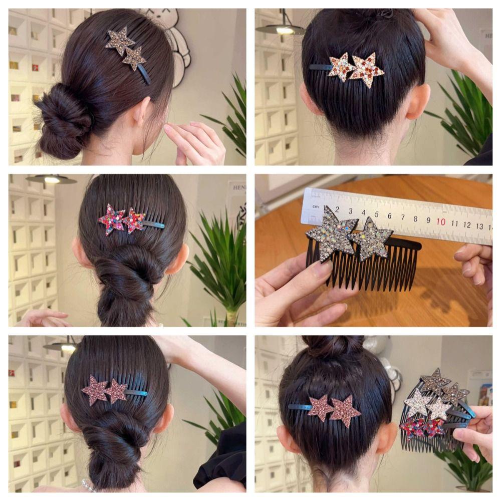 Lược Cài Tóc 26 Họa Tiết Ngôi Sao Đính Đá Lấp Lánh Phong Cách vintage