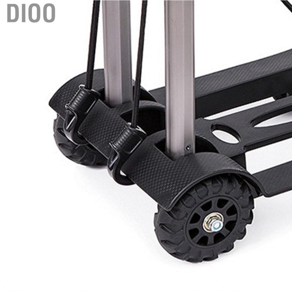 Dioo Folding Trolley  Foldable Luggage Cart 4 Wheels Low Noise Aluminium Alloy Rugged for Shopping