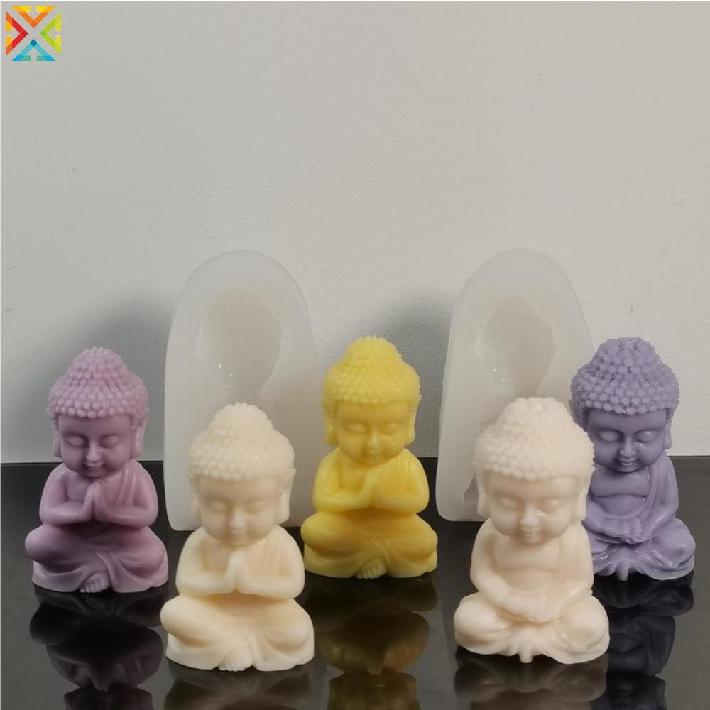 Khuôn silicone Làm Nến / Xà Phòng Hình Phật Tổ 3d diy