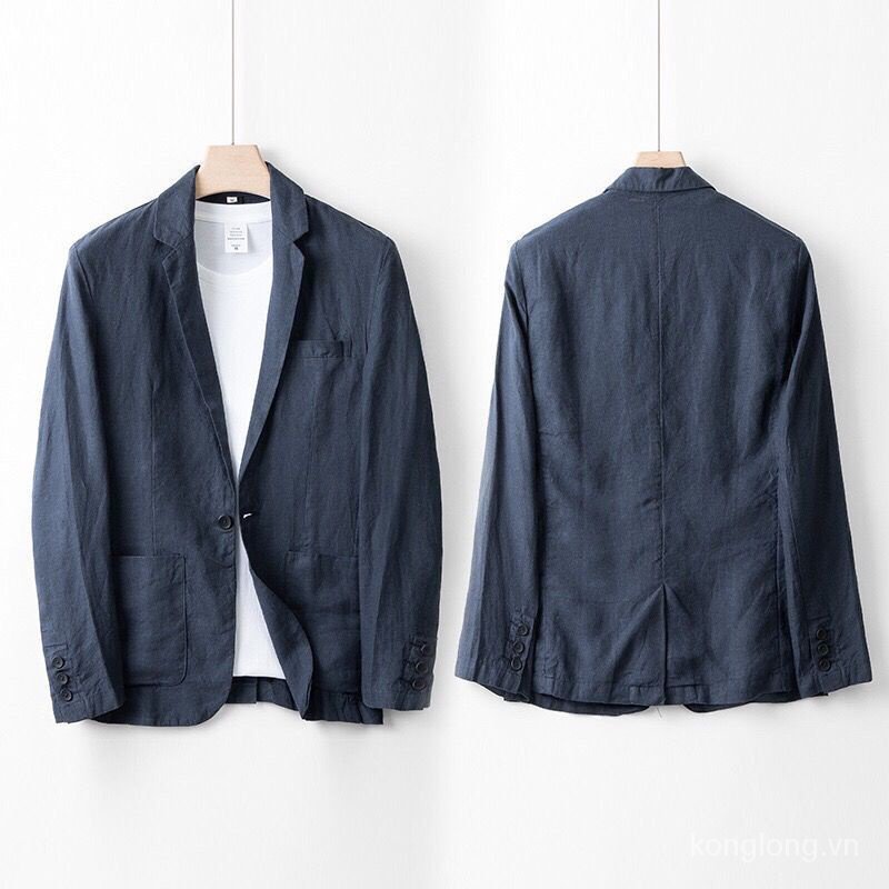 Áo Khoác cotton linen Mỏng Dáng Rộng Thời Trang Xuân Thu Cho Nam