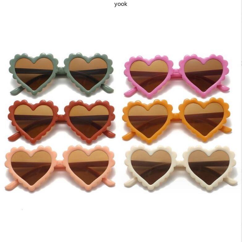Yooko Kính Mát Hình Trái Tim Chống Tia uv Thời Trang 2023 Cho Bé