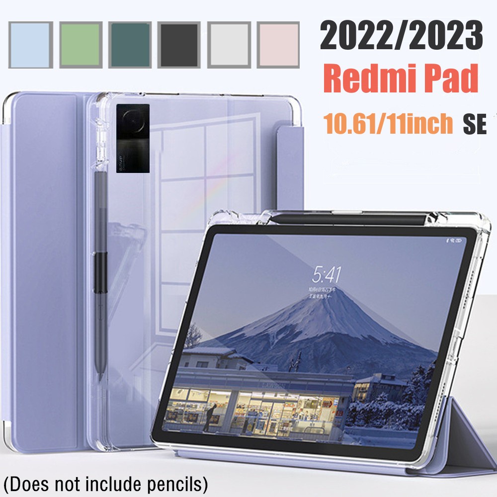 Bao Da Máy Tính Bảng Trong Suốt Có Ngăn Đựng Bút Cho redmi pad se 2023 redmi 11inch redmi pad 10.61inch