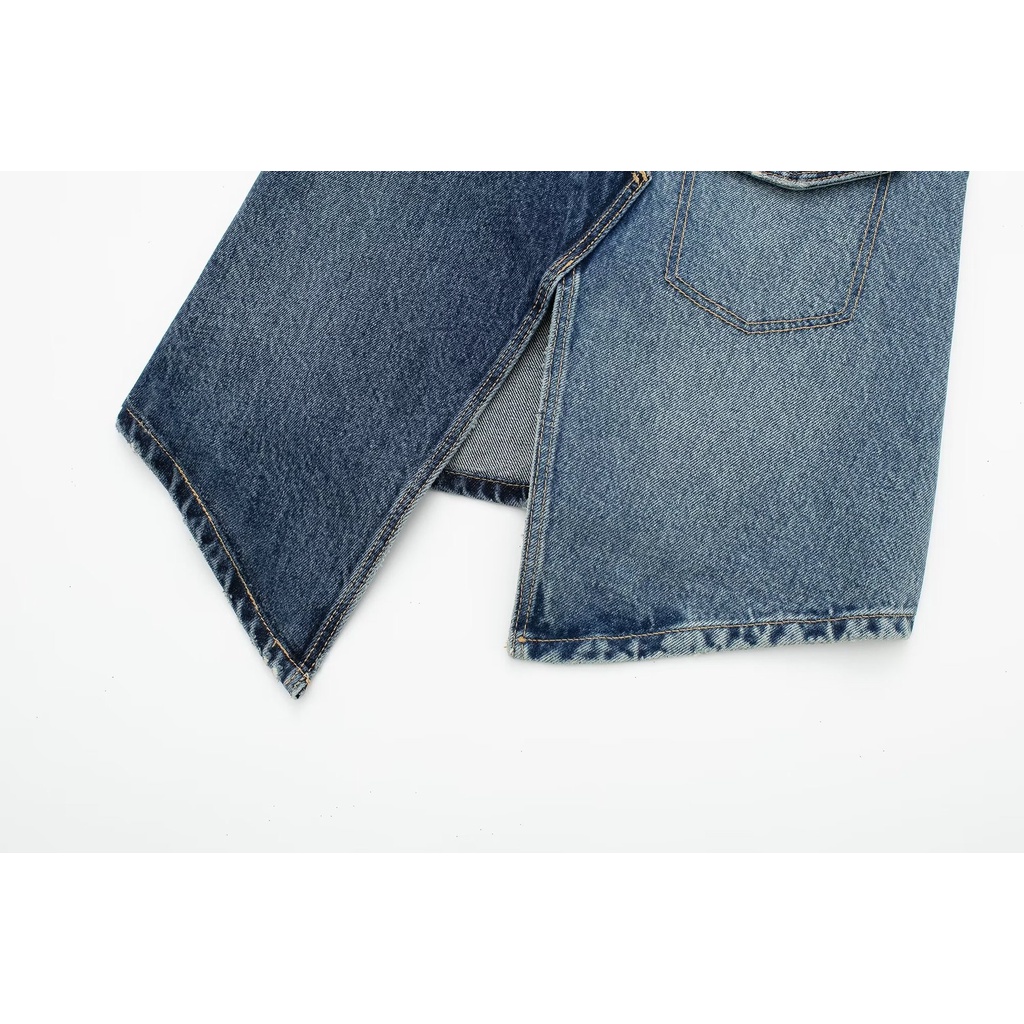Áo vest Cao Bồi Giải Trí Không Đối Xứng Đa Năng 940102