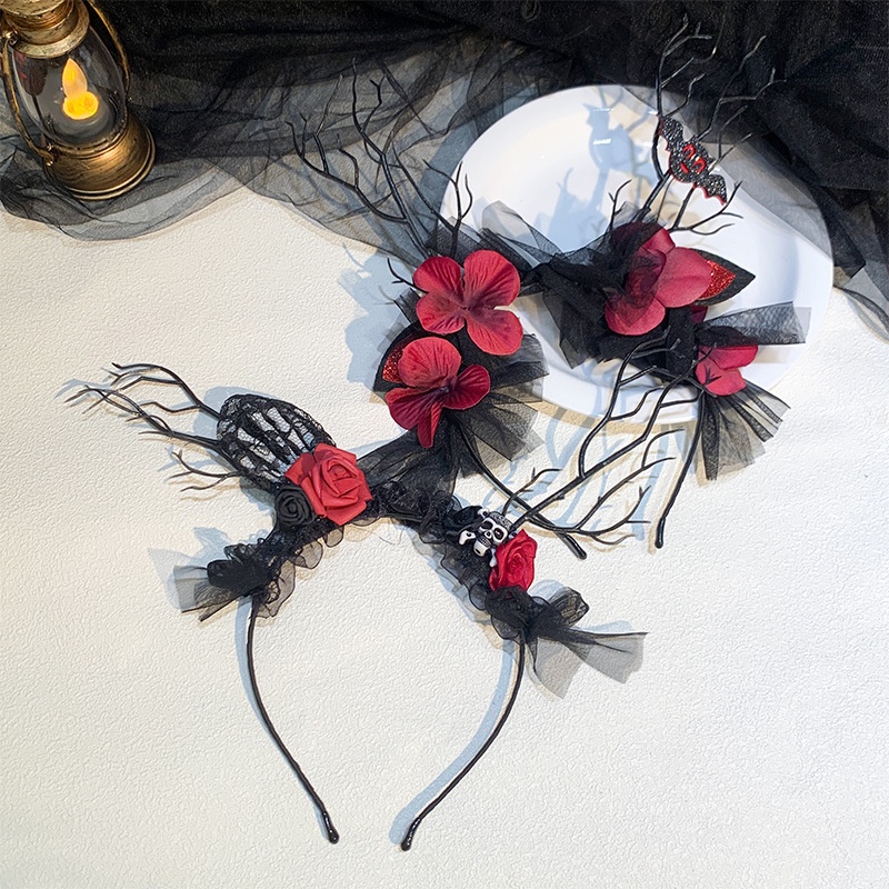 Cài Tóc Hình Nhánh Cây Nhện Đen Vui Nhộn Cho Lễ halloween sq3