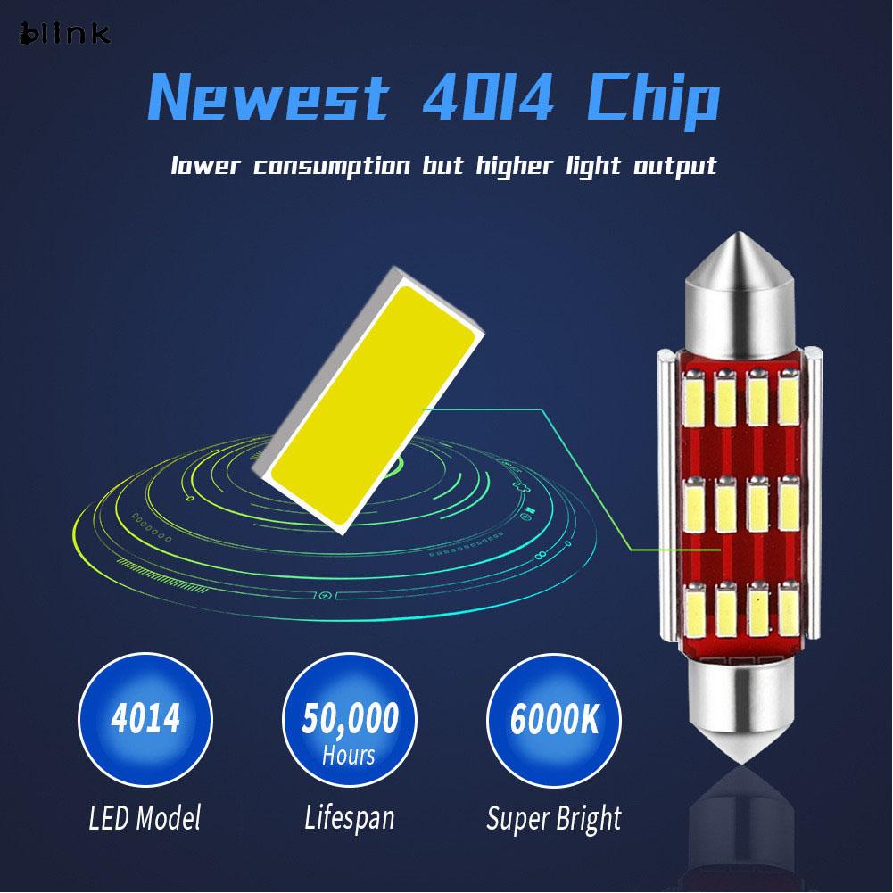 Bóng Đèn led c5w 6500k 180lm 6500k Siêu Sáng 4014 Chuyên Dụng Cho Xe Hơi