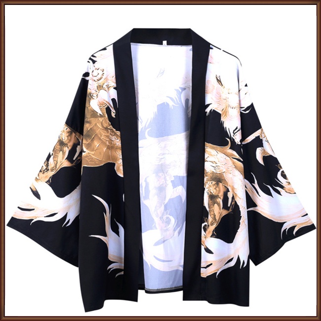 Áo Khoác kimono In Hình Rồng Phong Cách Nhật Bản Cho Nam Nữ