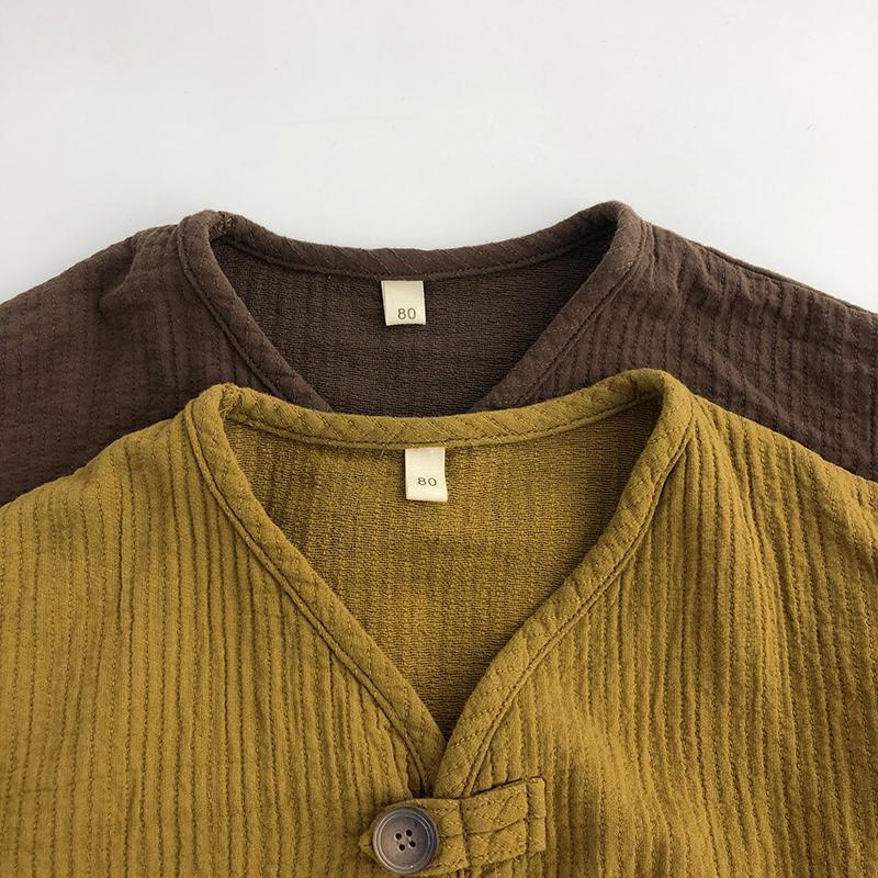 Áo Khoác cardigan cotton Phong Cách retro Hàn Quốc Cho Nam Nữ