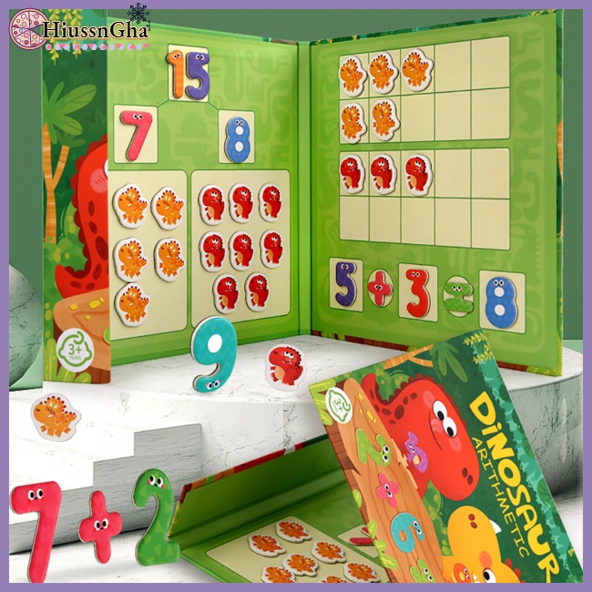 Sách Khủng Long Từ Tính Làm Toán Học Cho Bé Trai Bé Gái